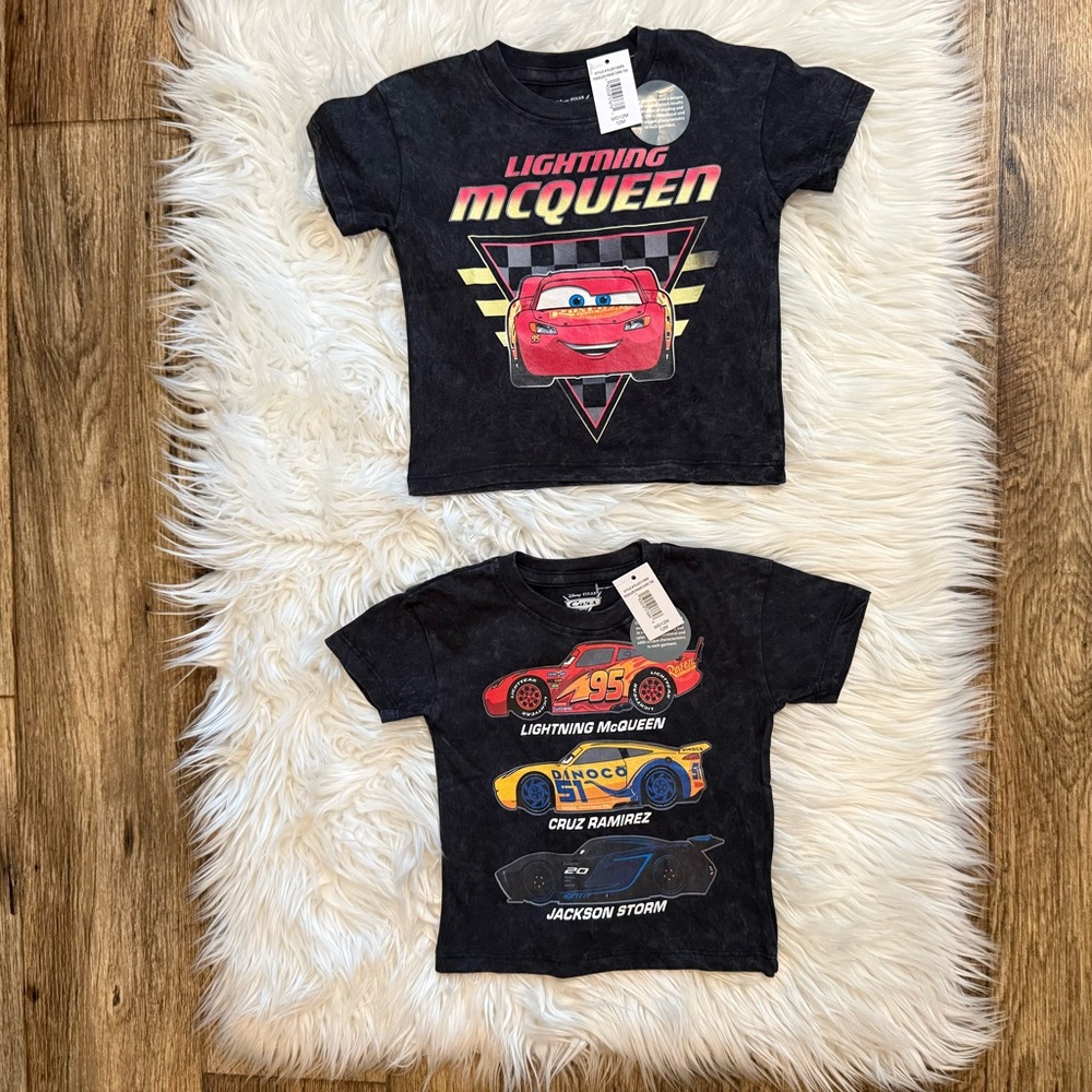Disney‎ Pixar Cars Toddler Boy T-Shirt Set Lightning McQueen Size 12 Months NEW
